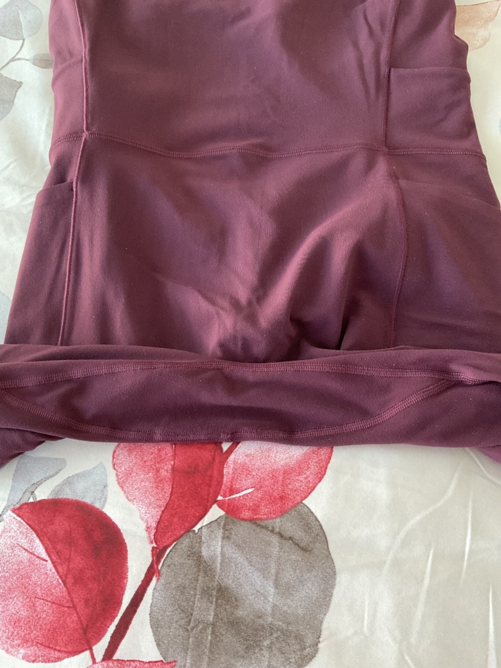 Athleta Burgundy Cropped Jumpsuit - Picture 6 of 9